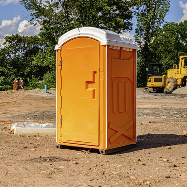 how often are the portable toilets cleaned and serviced during a rental period in Mc Graws